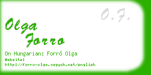 olga forro business card