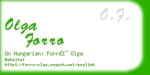 olga forro business card
